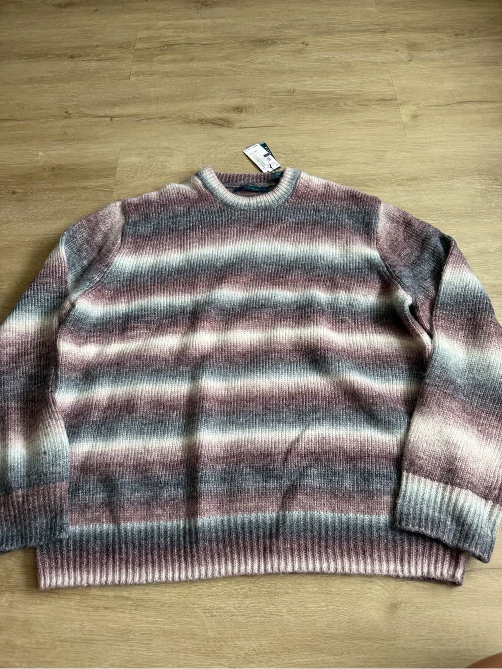 Perry Ellis Gradient Striped Crew Neck Pullover SZ XXL Sweater NWT